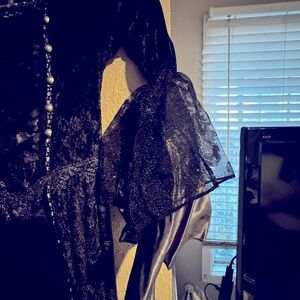 Victorian Goth Dress and Hat Kids M/L